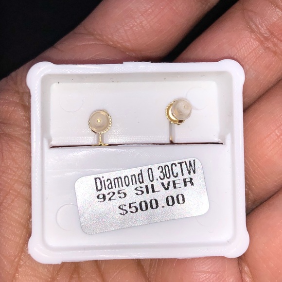 Real diamond custom made earrings Best gift Not CZ - Picture 7 of 7